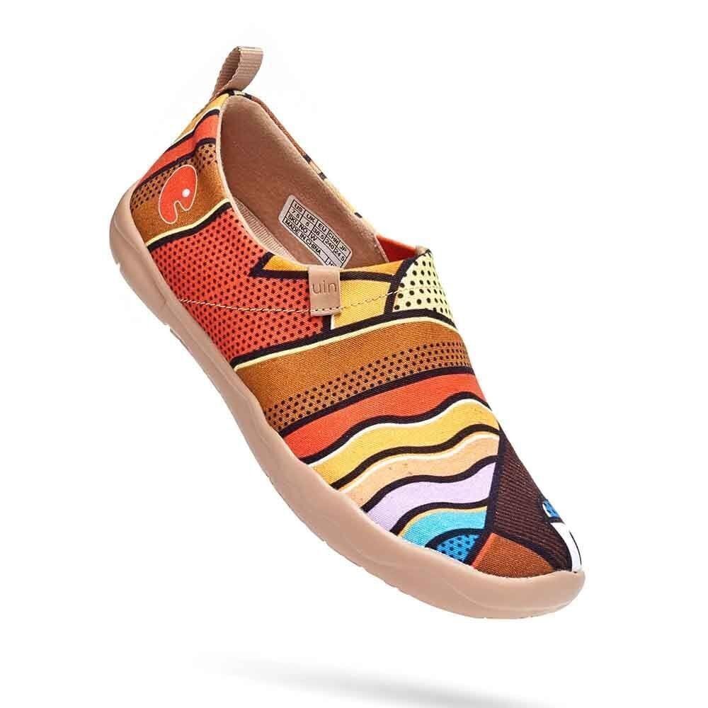 UIN Women's Slip On Casual Loafers Comfort Walking Shoes (Sunset in Santorini) - Picture 8 of 11